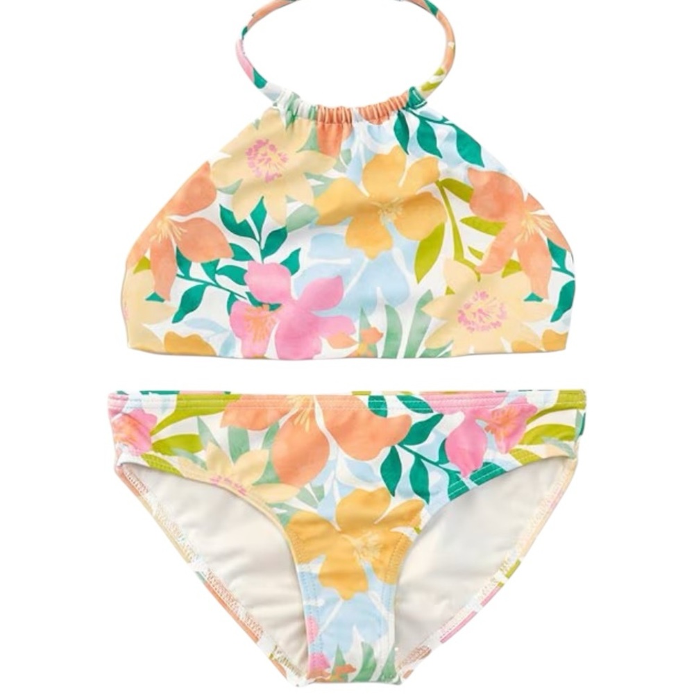BillaBong Sweet Aloha Reversible Bikini Hipster Bottom Two-Piece Swimsuit Sz 14